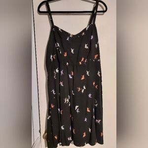 Torrid Size 2 Summer Black Dress w/ Light Colored Origami Birds